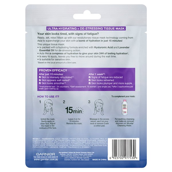 Garnier Hydra Bomb Tissue Mask Lavender